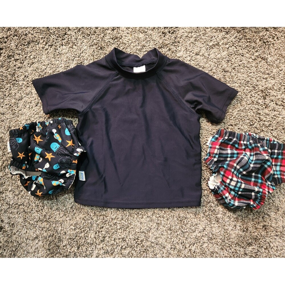 Swim Diapers and Rash Gaurd Size Large (18 Months)